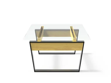 VERONA GLASS - Low rectangular glass coffee table by 5A Design - view 2